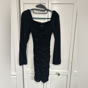 Black Ruched Dress